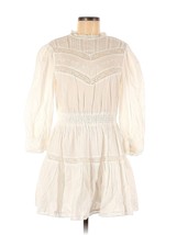 NWT LoveShackFancy x Target Talulah in White Pintuck Yoke Lace Trim Dress L - £63.85 GBP