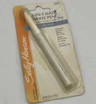 Sally Hansen 2 in 1 Nail White Pen w/ Cuticle Pusher Tip #2257 - £22.23 GBP
