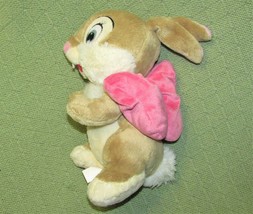 Disney Miss Bunny Plush Stuffed Bambi Rabbit Puffy Pink Bow Disney Store Toy - £12.55 GBP