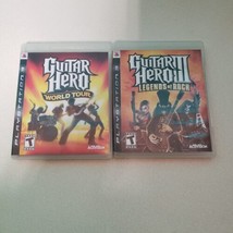 Guitar Hero PS3 Lot: Legends of Rock AND World Tour Both Complete w/ Manuals - £18.34 GBP