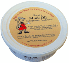 Angelus MINK OIL Paste 7.6 oz Conditioner WaterProofer Leather Boots Shoes - £30.29 GBP
