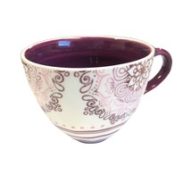 Potter&#39;s Studio Mandala Damask Style Coffee Tea Mug Pink Purple Inside H... - $20.51