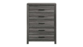 Denver Gray 5-Drawer Modern Wood Chest - $707.99