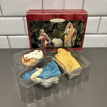 Hallmark Keepsakes Ornaments The holy Family Blessed Nativity Collection 3 pc. - £11.09 GBP