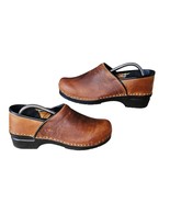 Bjork Swedish Professional LEAH Oiled Leather Clogs Women 41 / 10 M  Nub... - $721.93 MXN
