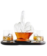 Middle Finger Fun Whisky Decanter with Whisky Glasses Set - £35.53 GBP