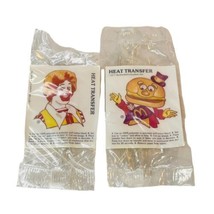McDonalds Vtg 1977 Sealed Ronald McDonald Mayor McCheese Heat Transfer Premiums - £18.29 GBP