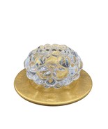 4.5 inch Orrefors Raspberry Crystal Cluster Ball votive candle holder+ G... - £15.53 GBP