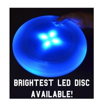 Blue LED Flying Light Up Disc - Best Ultimate Frisbee for Night Use - £23.71 GBP