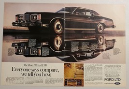 1973 Print Ad for The 1974 Ford LTD 2-Door The Quiet Car - $11.68