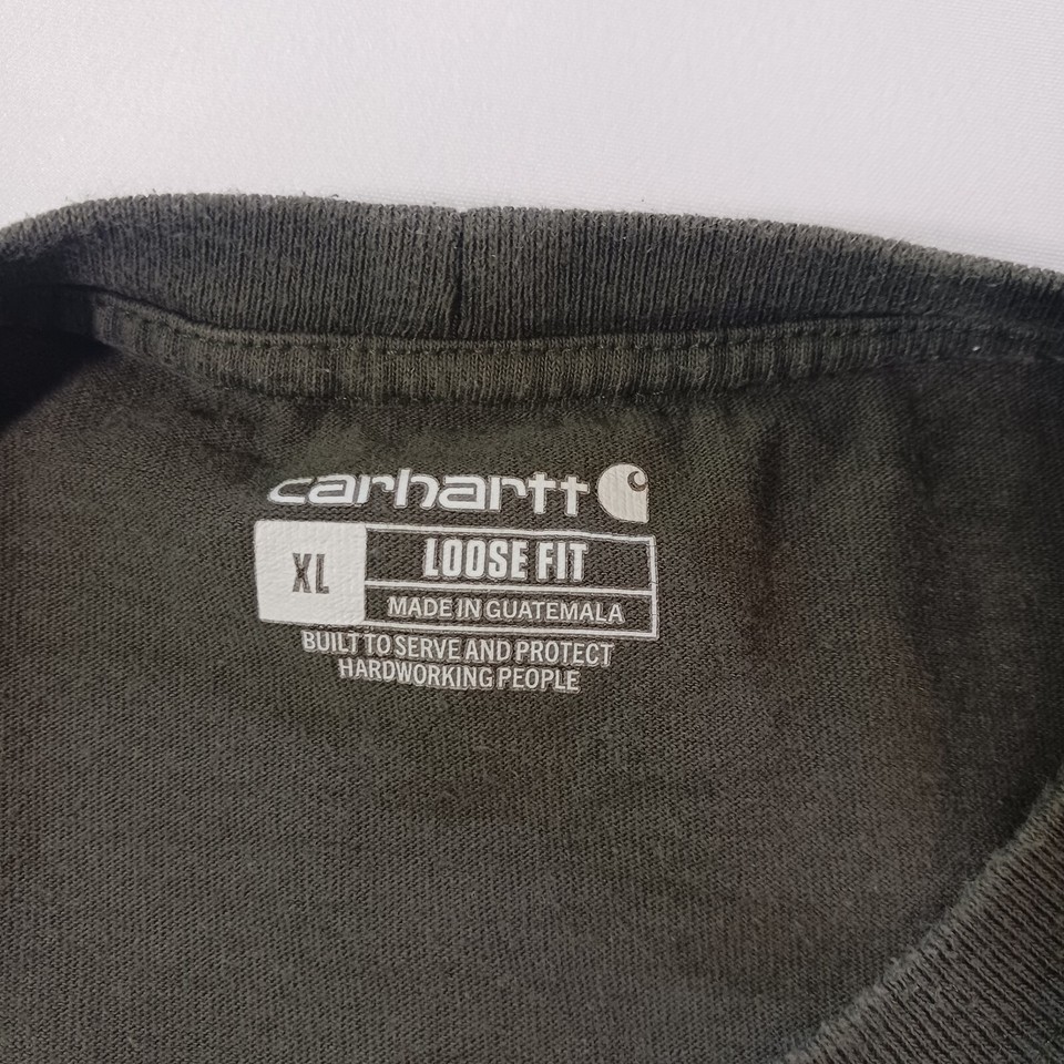 Carhartt K87 306 Loose Fit Men's Green Cotton Short Sleeve Pocket T-Shirt Sz XL Item image 3