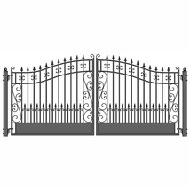 ALEKO Venice Style Garden Yard Steel Dual Driveway Gate 16&#39; High Quality - £2,189.83 GBP