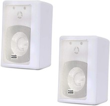 Acoustic Audio 151W Indoor Outdoor 2 Way Speakers 600 Watt White Pair - £37.73 GBP