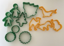 Cookie Cutters 11 Plastic Trees Gingerbread Men Women Camel Seal Donkey Giraffe - £15.81 GBP