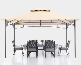 Large 3x3 Metal Gazebo Canopy Double Tier Pergola Patio Outdoor Steel Bo... - €199,27 EUR