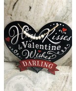 New-Valentine’s Hanging Wall Decor. “Hugs Kisses &amp; Valentine Wishes Darl... - $19.79