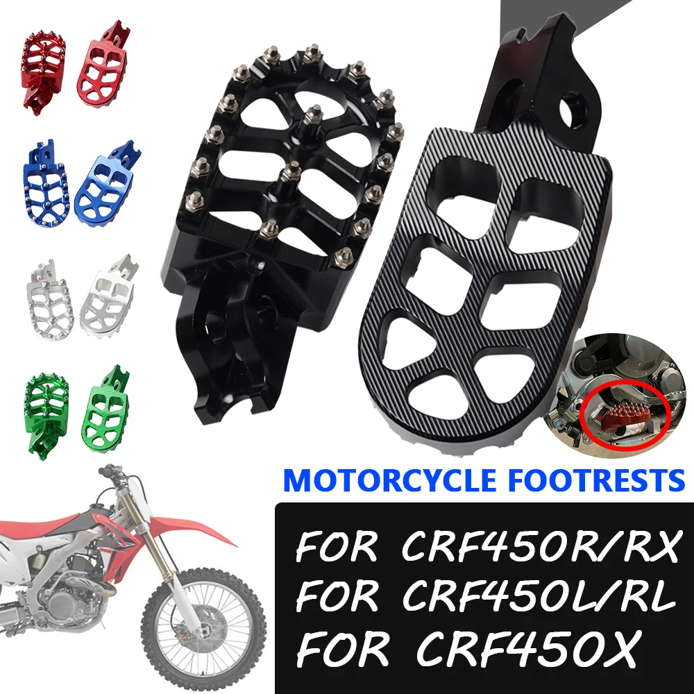Motorcycle Accessories Footrest Footpegs Foot Pegs Pedal For Honda CRF450R - £25.25 GBP+