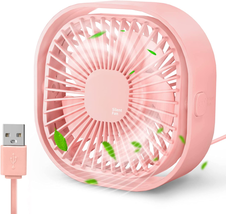 Small USB Desk Fan, 4 Inch Quiet Mini Table Fan, 3 Speeds Portable Desktop Fan,  - £15.88 GBP