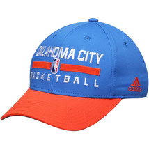 adidas Men's Oklahoma City Thunder 2Tone Practice Structured Hat Royal/Orange  - $13.85