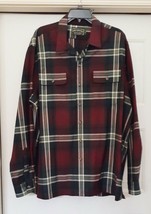 Ralph Lauren POLO COUNTRY 100% Wool Shirt Burgandy Plaid Men&#39;s Size XL - $138.95
