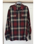 Ralph Lauren POLO COUNTRY 100% Wool Shirt Burgandy Plaid Men&#39;s Size XL - £109.62 GBP
