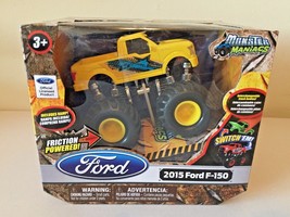 Ford F-150 Toy Maniacs Monster Truck Friction Powered with Ramp 2015 Yel... - $22.68