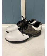 FJ Footjoy Contour Series Men&#39;s Golf Shoes Size 10 White Black And Tan 5... - £38.94 GBP