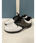 FJ Footjoy Contour Series Men&#39;s Golf Shoes Size 10 White Black And Tan 5... - $67.68 CAD