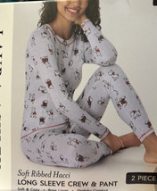 Laura Ashley Pajama Set West Highland Dog Scottie sz S Christmas Westie New - £35.95 GBP