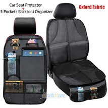 Car Seat Protector Thickest Padded Waterproof Back Seat Organizer Kick M... - £31.37 GBP