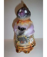 Fenton Glass Happy Fall All Halloween Pumpkinhead Figurine w Cat LE Barl... - £200.96 GBP
