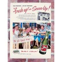 1951 Fresh Up with Seven-Up 7up Ice Cream Float - Original Vtg PRINT AD - $14.84