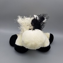 Webkinz Cow Plush Toy HM003 No Code Retired Fuzzy 7&quot; Sitting Black and White - £6.91 GBP