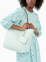 NWB Kate Spade Ava Reversible Green Mint Leather Tote + Pouch K6052 Gift Bag FS - £105.22 GBP