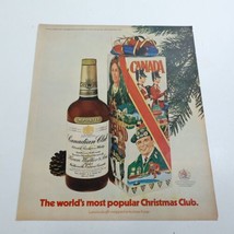 1972 Canadian Club Blended Whisky Raleigh chewing Tobacco Print Ad 10.5" x 13.5" - $7.20
