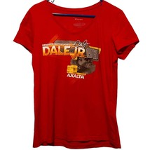 Women&#39;s Nascar Dale Earnhardt Jr Red V-Neck T-shirt  - $28.71