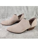 Joie Boots Womens Size 10M Taupe Suede Leather Rowen Cut Out Ankle Booties - £50.59 GBP