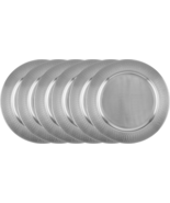Old Dutch 13&quot; Brushed Nickel Charger Plates - Hammered Rim, Set of 6 - £59.28 GBP