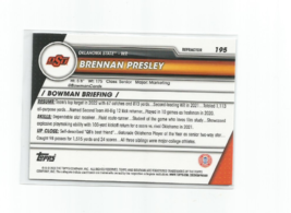 Brennan Presley (Oklahoma St) 2023 Bowman U Chrome 1ST Bowman Refractor Card 195 - £5.34 GBP