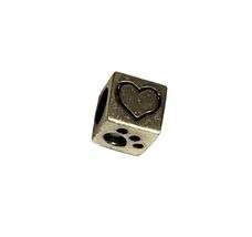 925 IBB THAI Cat Slide Charm Cube Heart Paw Print “meow” Sterling Silver... - $12.86
