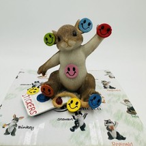 Charming Tails Figurine I Love It When You Smile Dean Mice With Stickers Box - £28.99 GBP