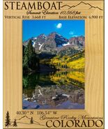 Steamboat Colorado Elevation Laser Engraved Wood Picture Frame Portrait ... - $982.49 MXN