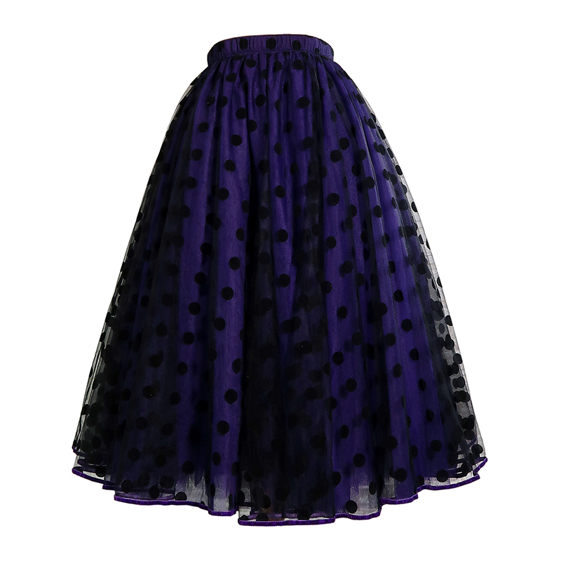 Purple dot tulle skirt  2 