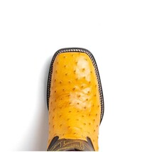 Marco Di Milano Genuine Ostrich Skin Cowboy Boot Alabama Buttercup image 8