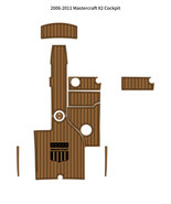2006-2011 Mastercraft X2 Cockpit Pad Boat EVA Foam Faux Teak Deck Floor Mat - $951.87 CAD