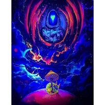 Tapestry Astronaut &amp; Cat Critter 5 ft x 4 ft Black Light Activated Home Decor - $19.99