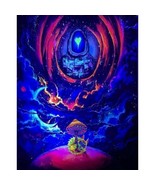 Tapestry Astronaut &amp; Cat Critter 5 ft x 4 ft Black Light Activated Home ... - €17,49 EUR