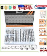 Durable Worm Gear Hose Clamp Set, 100PCS Adjustable 6-44mm for All Appli... - €42,80 EUR