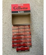 Vintage Gillette thin blades. 20 shrink wrapped thin blade packs in open... - $137.88 CAD