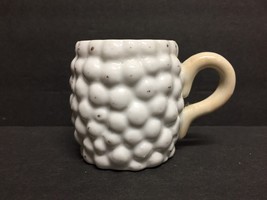 Little White Bumpy Cup with Gold Speckles with Handle - $2.34